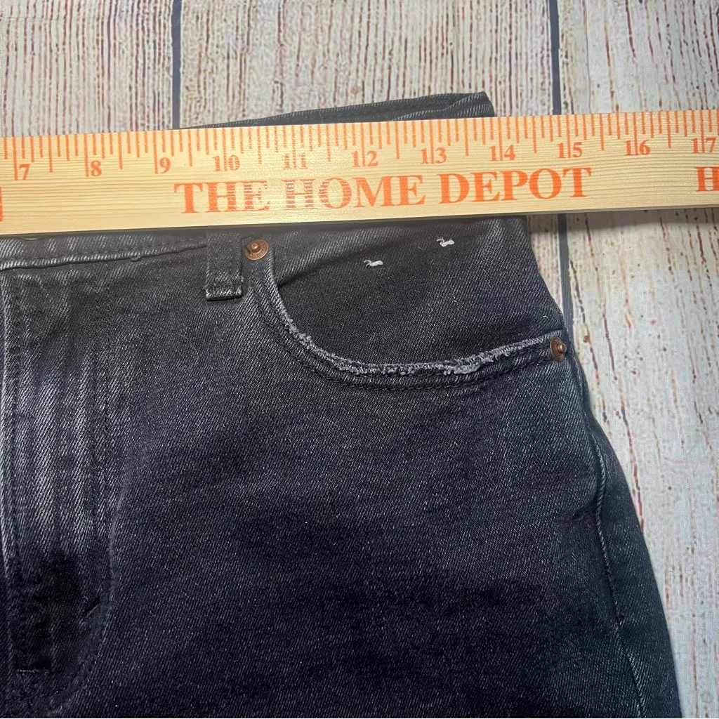 Abercrombie & Fitch Womens 27‎ Faded Black Ultra High Rise Straight Ankle Jeans - Image 5