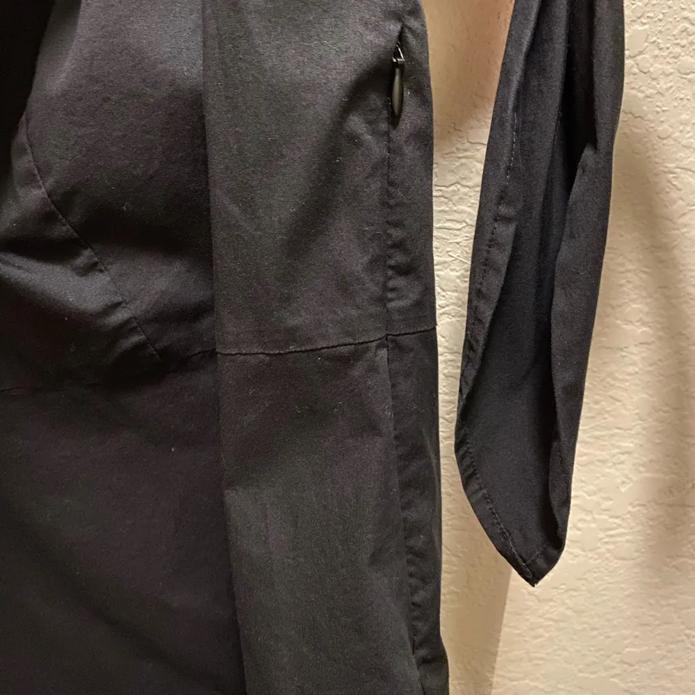 Universal Standard For J. Crew Black V-Neck Poplin Tie Cuff Sleeve Top Size XL - Image 9