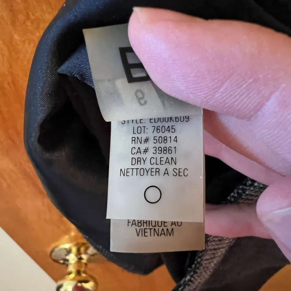 Elie Tahari Women’s Sheath Tweed Dress Sleeveless Zipper Navy Blue Size 6 - Image 11