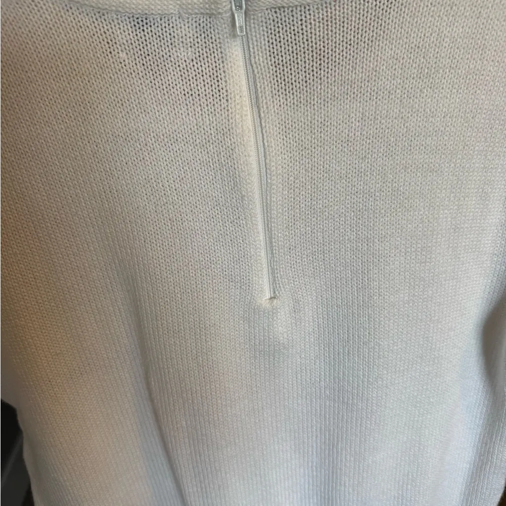 Vintage Bleyle Knit Top Made in Japan | Pastel Stitch Detail White - Image 2