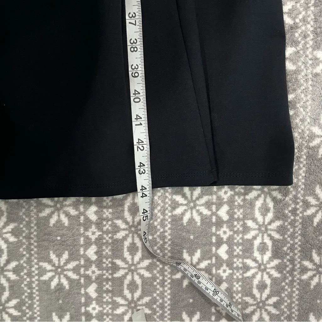 New J. Jill‎ Stretch Black Long Sleeves Jersey Knit Dress w/ Side Twist Medium - Image 11