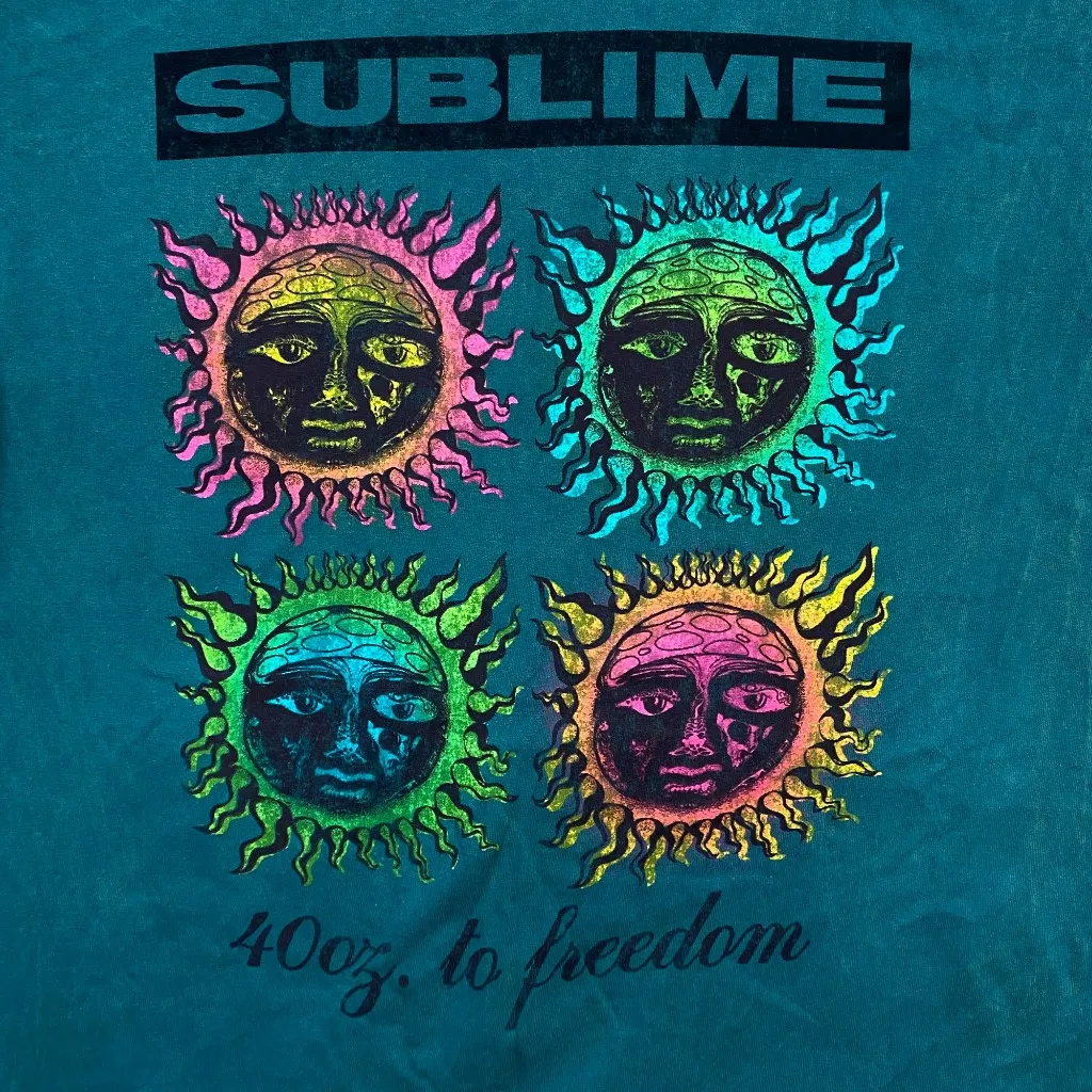 Sublime 40oz to Freedom Rock Band Mineral Wash Tee L - Image 2