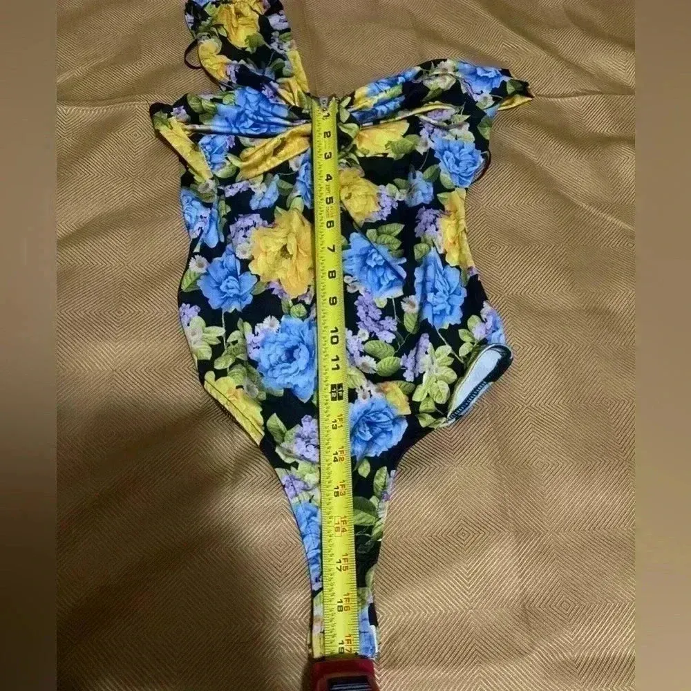 ZARA Floral Bodysuit Off the Shoulder,Twist Knot,Size Small,Women's,NWT - Image 5