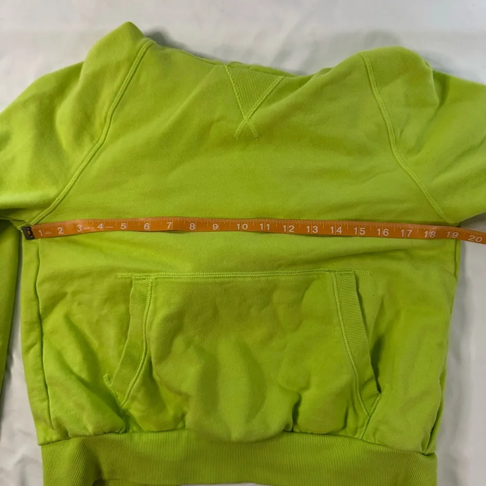 Athleta Moonrise Neon Green Hoodie Sweatshirt Size S Open Back Thick Bright Gym - Image 8