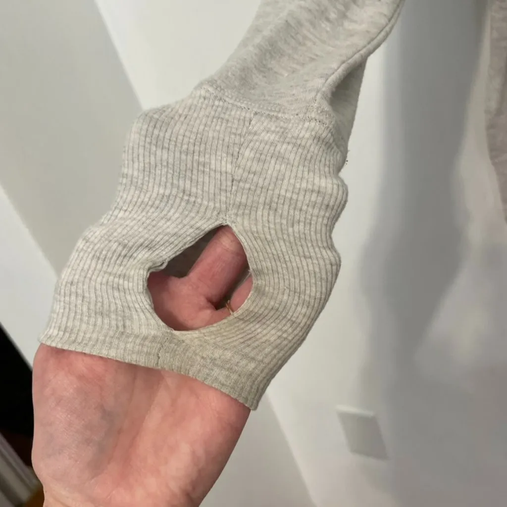 ATHLETA Plus Size Coaster Luxe Recover Sweatshirt Heather Gray Relaxed Fit sz 1X - Image 6