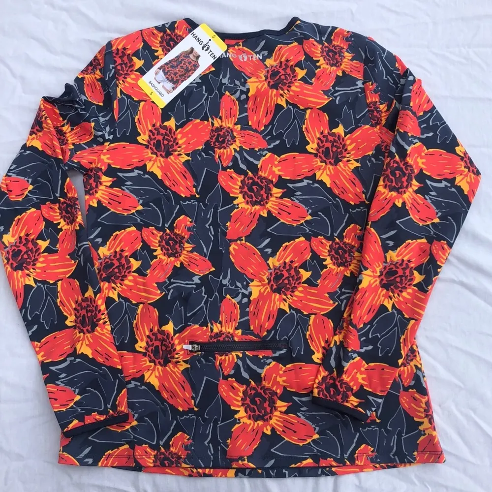 Hang Ten Floral Rash guard, S, NWT - Image 2