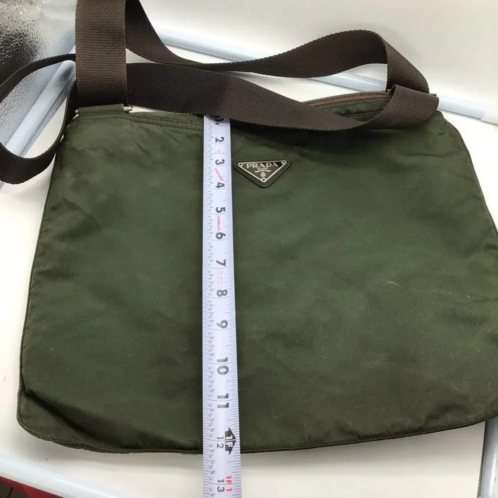 Prada  authentic green nylon shoulder bag - Image 11