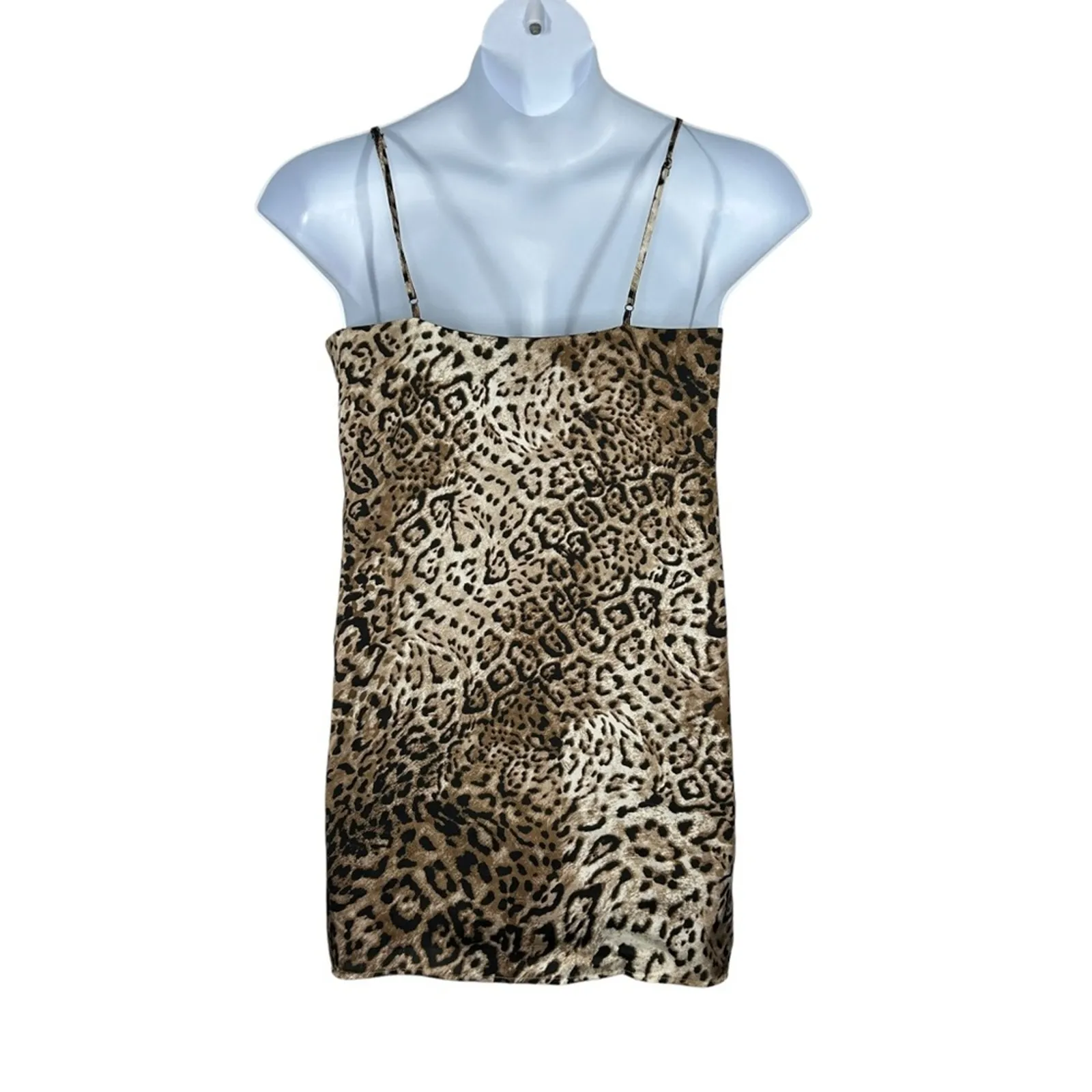 Isalis Jaguar Print Slip Dress Sexy Mini Party Dress Size Medium - Image 12