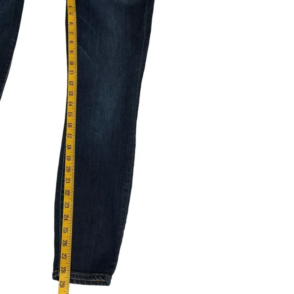 J. Crew Women's Toothpick Low Rise Skinny Jeans‎ Size 28 Blue Dark Wash Denim - Image 8