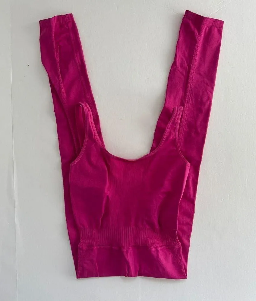 Free People Movement Good Karma Jumpsuit in Berry Size X-Small/Small NWT - Image 3