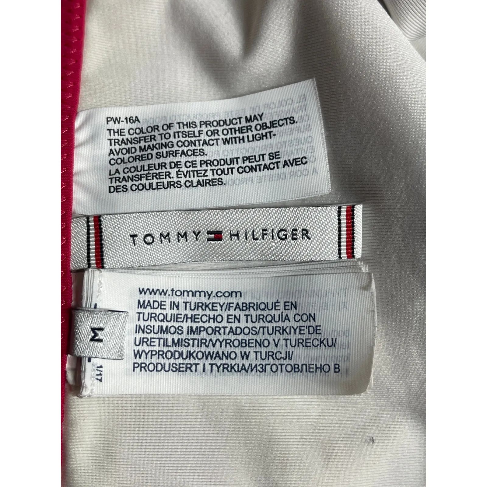 Tommy Hilfiger Rainbow Triangle Fixed Colorblock Graphic Sleeveless Bikini Set M - Image 7