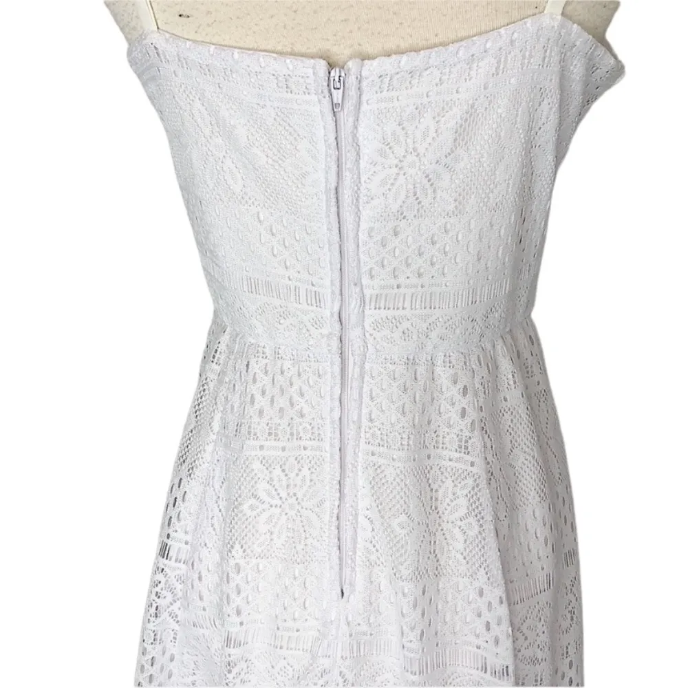 White Lace Fit and Flare Dress As You Wish Size M - Image 8