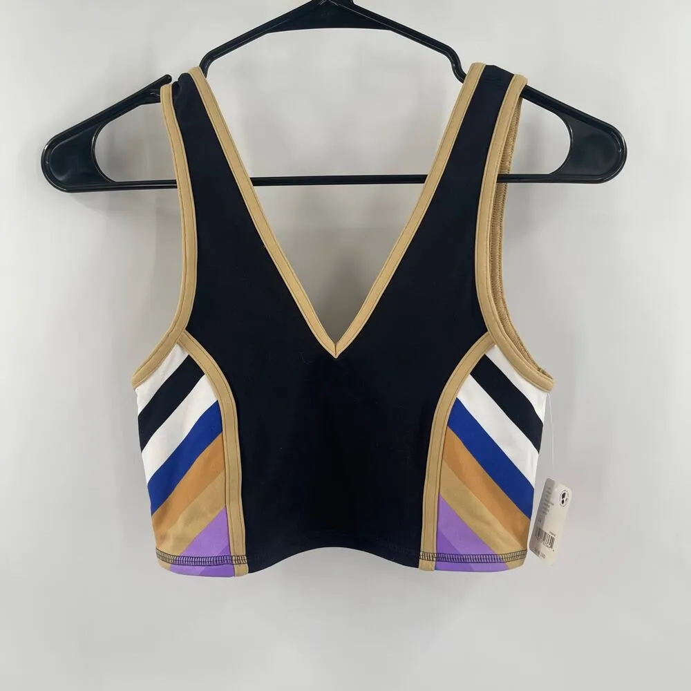 FREE PEOPLE MOVEMENT Never Better Crop Top Bra Extra Small NWT Stripe Active - Image 8