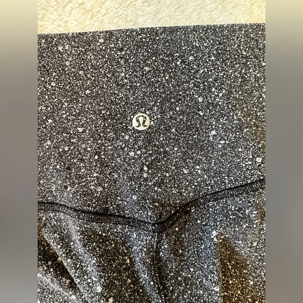 Lululemon Align Pant II 25" Luminesce Splatter Ice Grey Black Size 4 - Image 6
