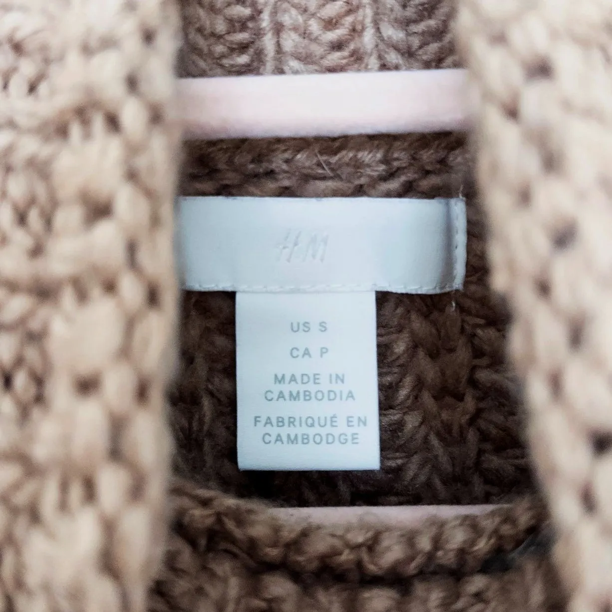 Womens Roll Neck Sweater Size S Brown Chunky Knit Turtleneck Cozy Minimalist - Image 4