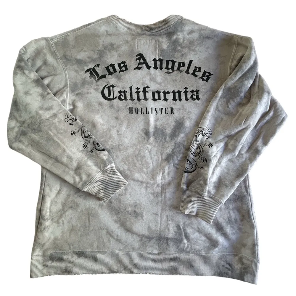 Hollister y2k Collab Sweatshirt 2001 dragon graphic Tie Dye Crew Neck  Limited S - Image 3