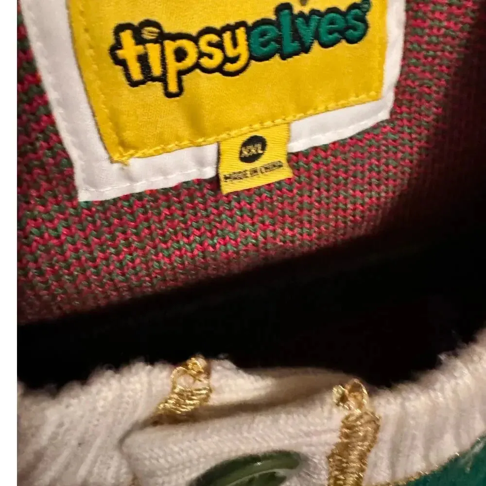 Tipsy Elves 2X 100% Cotton Snowman plaid cardigan Christmas Holiday heavy wgt - Image 8