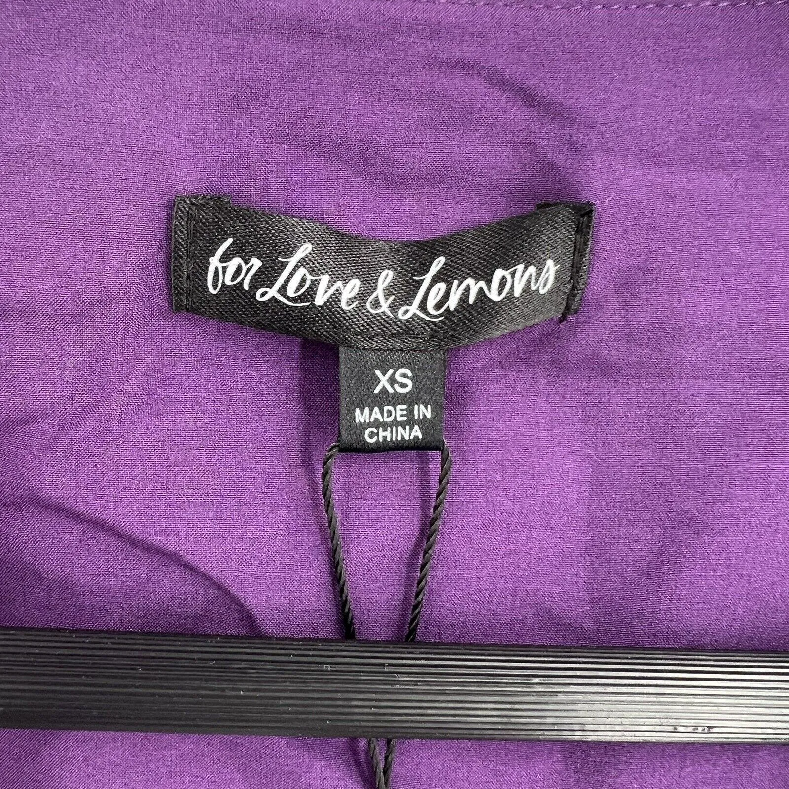 For Love and Lemons La Villette Cropped Blouse‎ Purple XS New - Image 7
