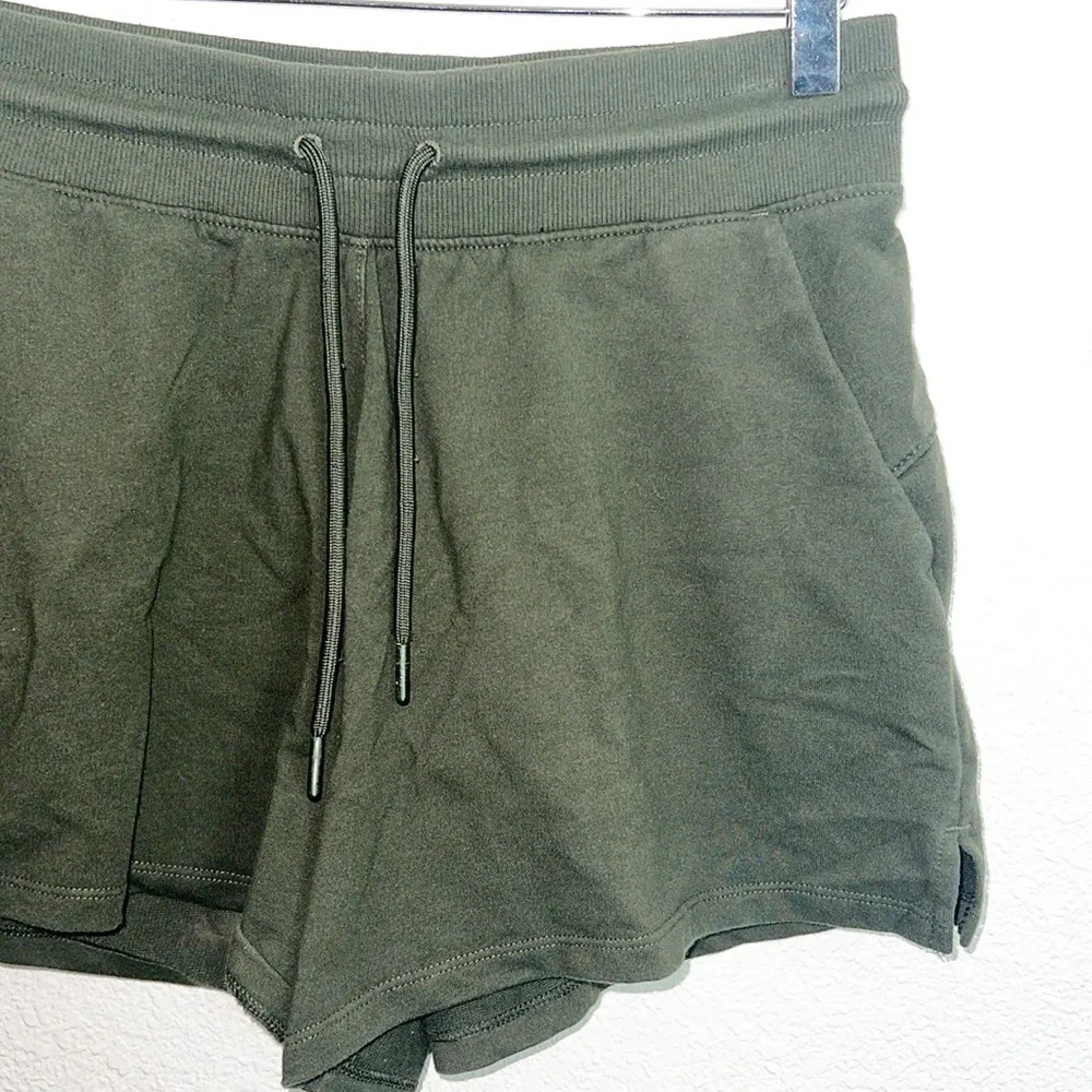 All In Motion Women's Olive Green Drawstring Athleisure Pull On Shorts - Image 2