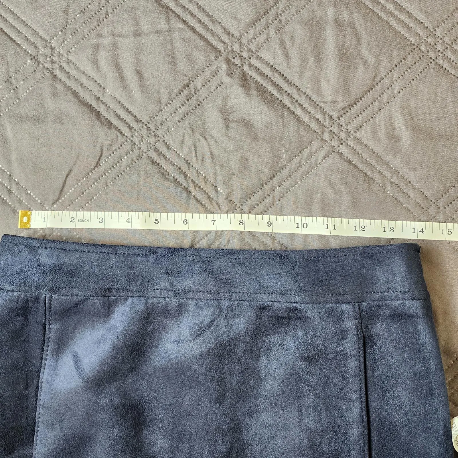 Loft Outlet Navy Blue Cotton Velvet Pockets Pencil Skirt Size 2 Preppy Workwear - Image 7