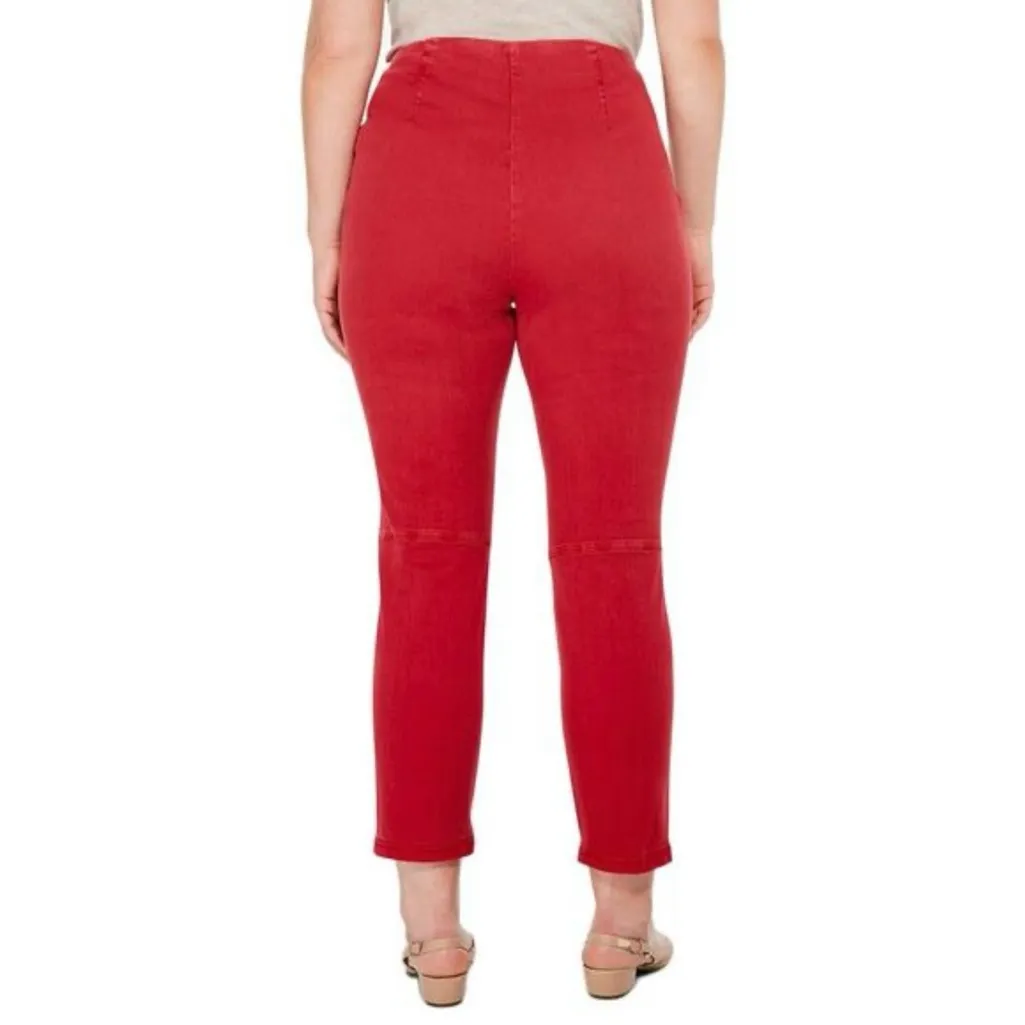NIC+ZOE Seams All Day Denim‎ Slim Pull-On Crop Pant in Paper White Plus Size 20W - Image 13