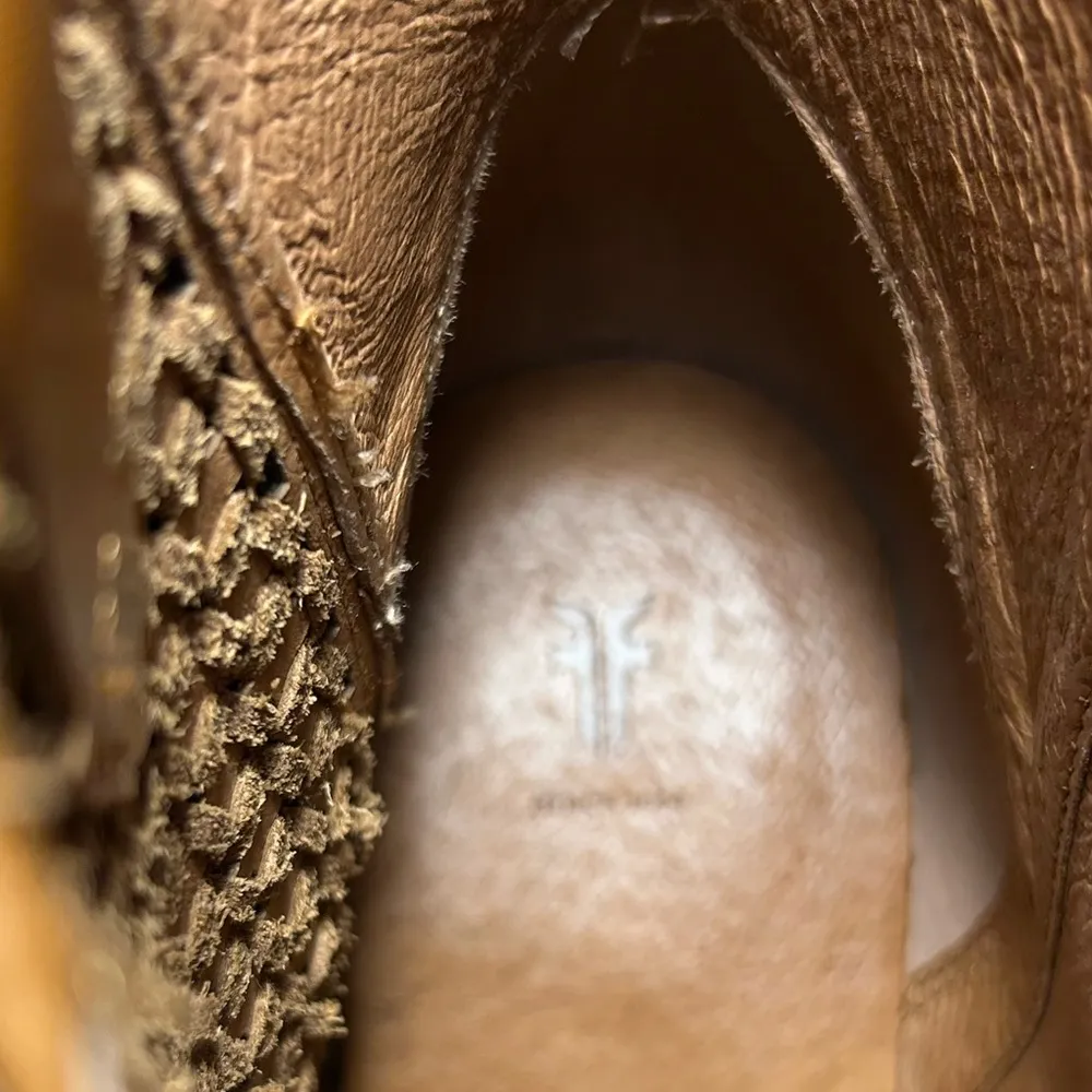 Frye Reed Woven Western Bootie Ankle Boot Size 10 - Image 11