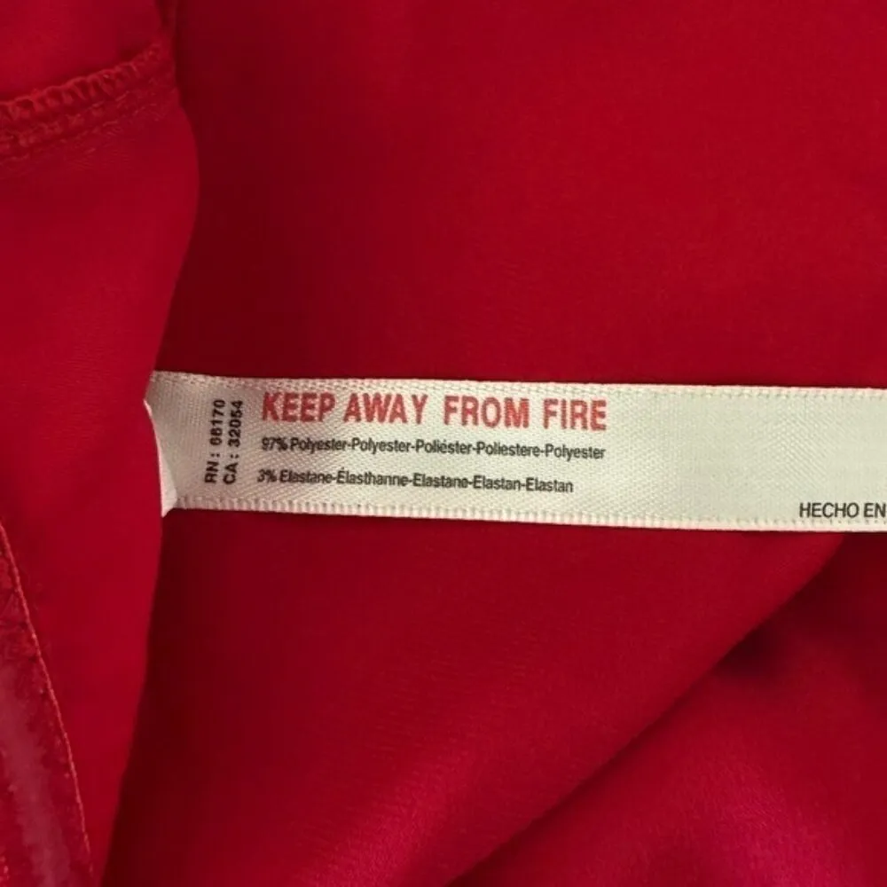 ANTHROPOLOGIE Satin Red Bow Crop Top Strapless Size XL NEW - Image 9