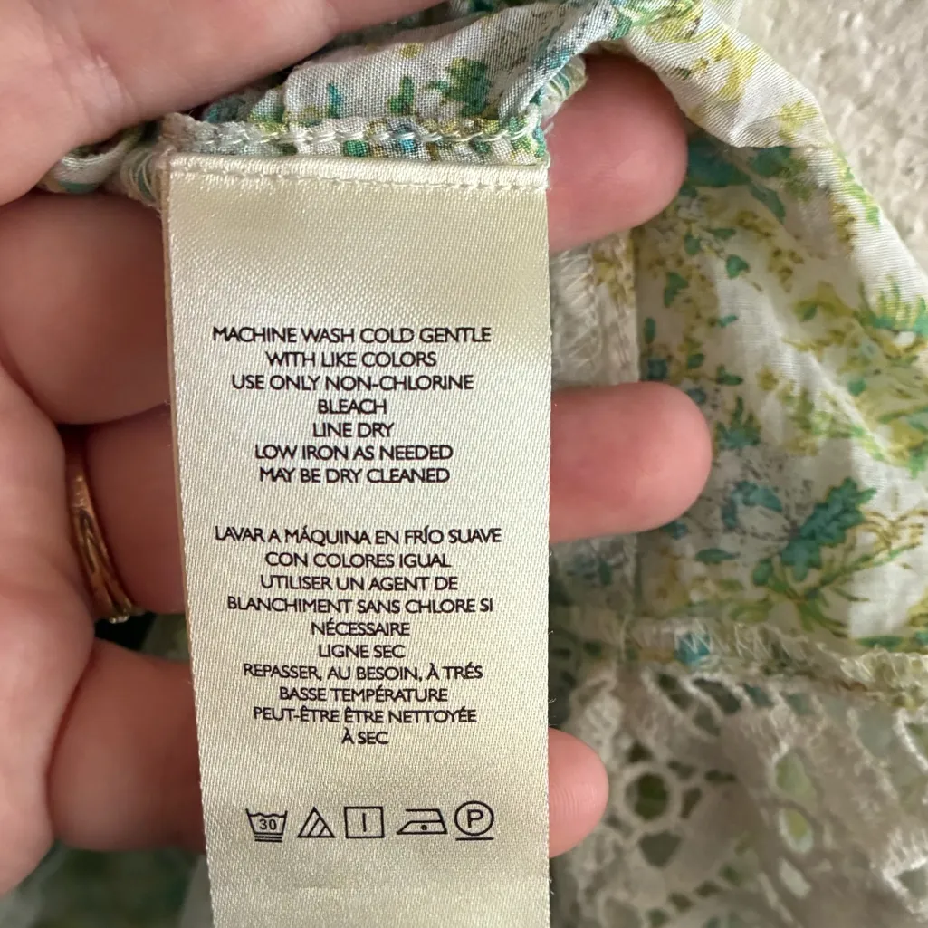 Free People Shea Printed Undersea Combo Button Back Closure Mini Dress M - Image 16