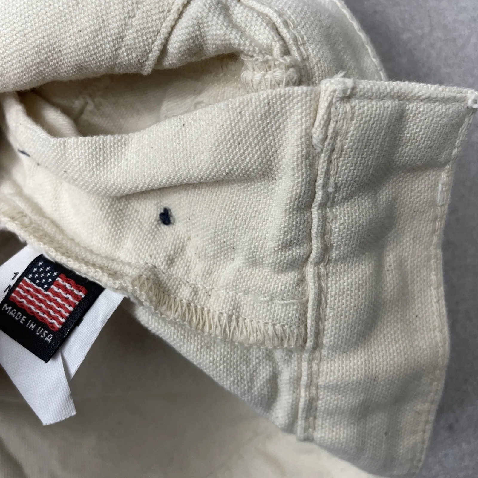 Dr Collectors Pants Large Ivory Crop Lace Up Back Button Nautical Cotton 36x26 - Image 12