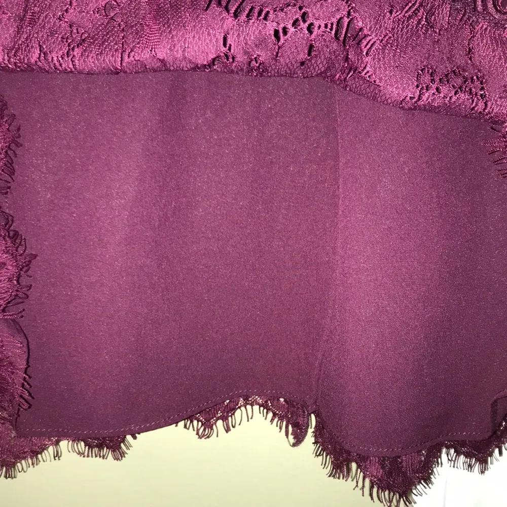 x Free People Cherie Lace Mock Neck Open Back Purple Mini Dress - Image 10