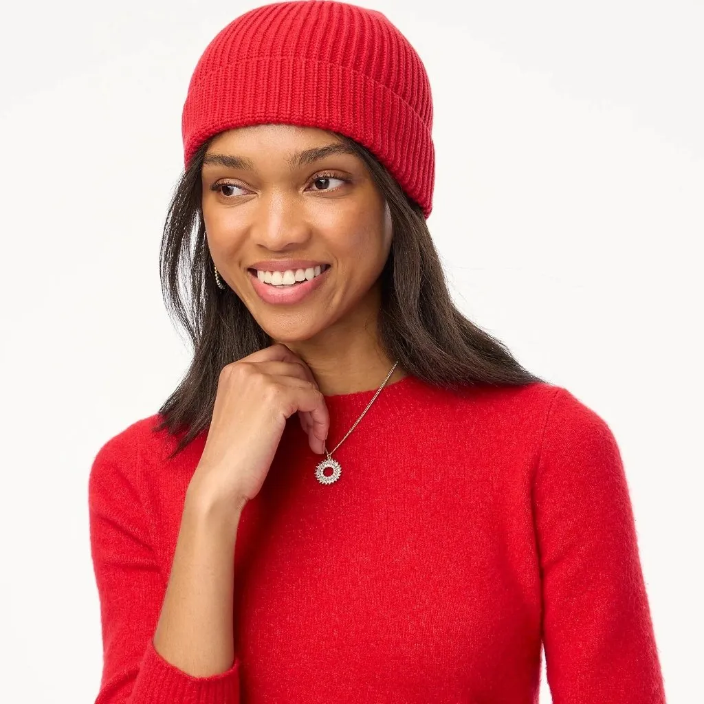 J. Crew Crewneck Sweater Extra-Soft Yarn in Red XXLarge New Womens Knit Top - Image 2