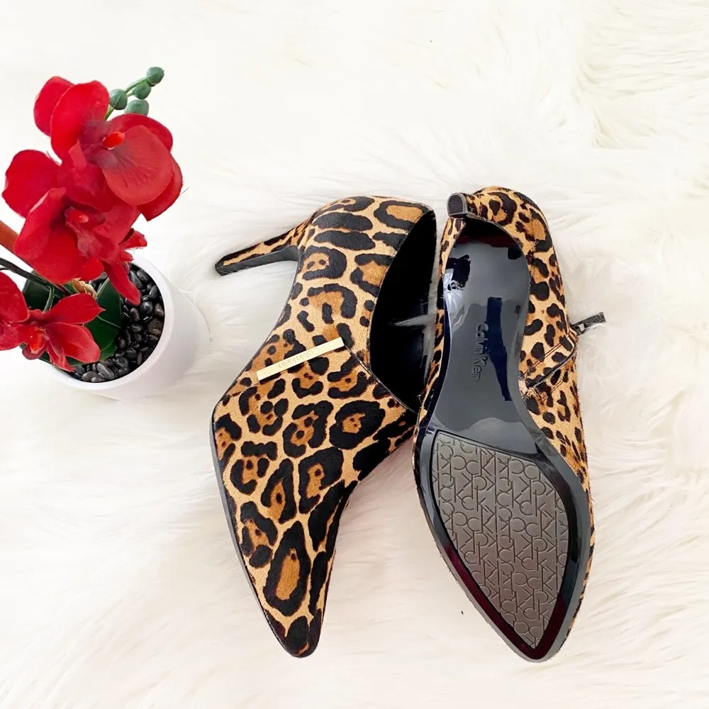 NEW Calvin Klein Jeanna Calf Hair Leopard Boot Animal Print - Image 6