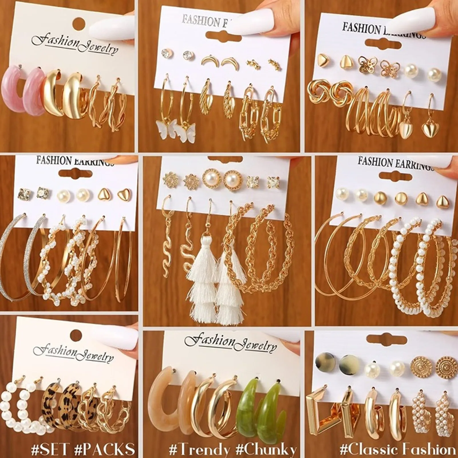 45 Pairs Gold Hoop Earrings for Women, Chunky Twisted Small Big Hoops Earring - Image 4