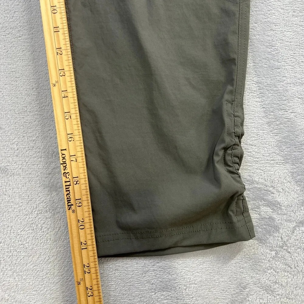Eddie Bauer Womens  Rainer Capris Cargo Pant 14 Gray Nylon Utility‎ Outdoors - Image 10