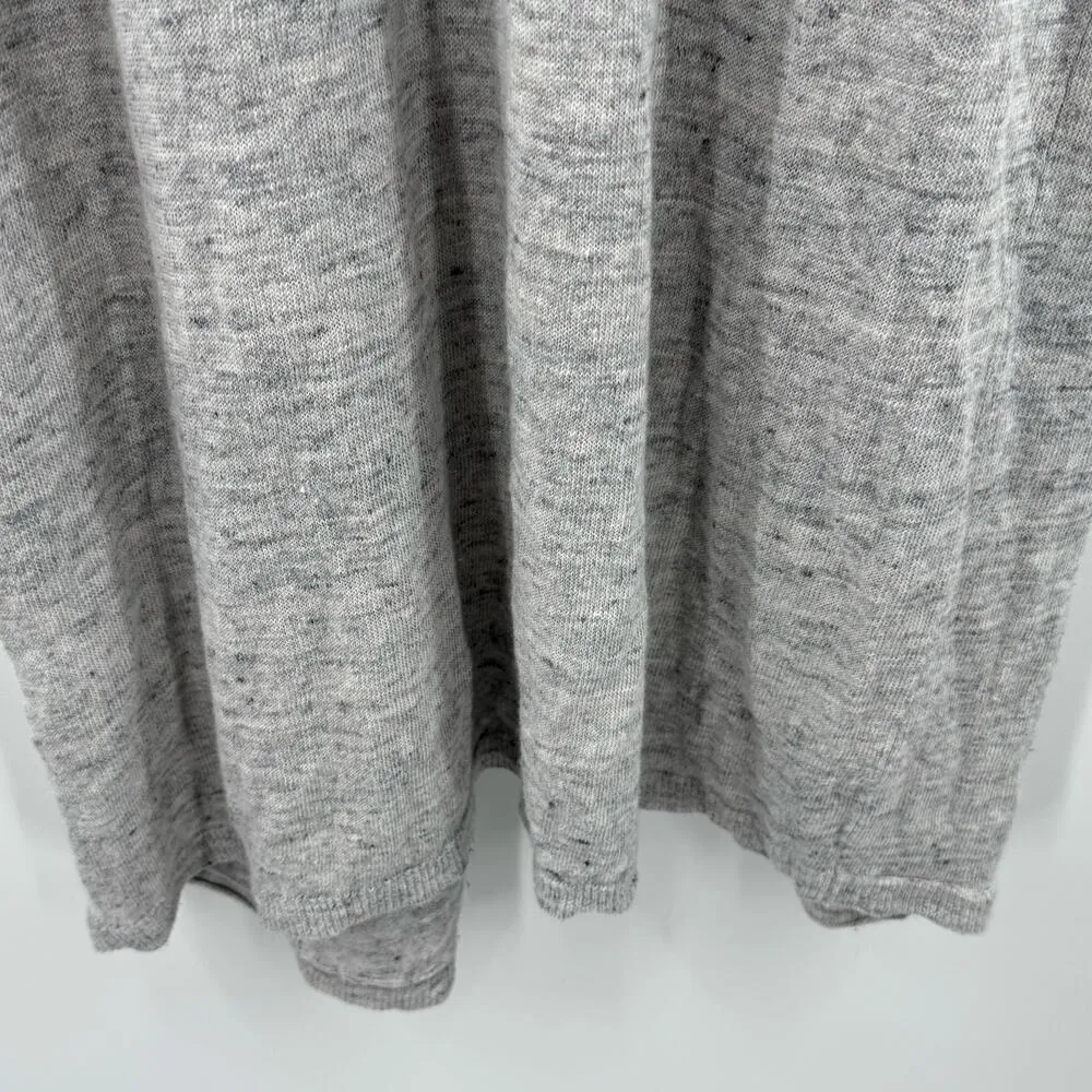 EILEEN FISHER Vest Size Small Long Drape 100% Organic Linen Light Gray Lagenlook - Image 11