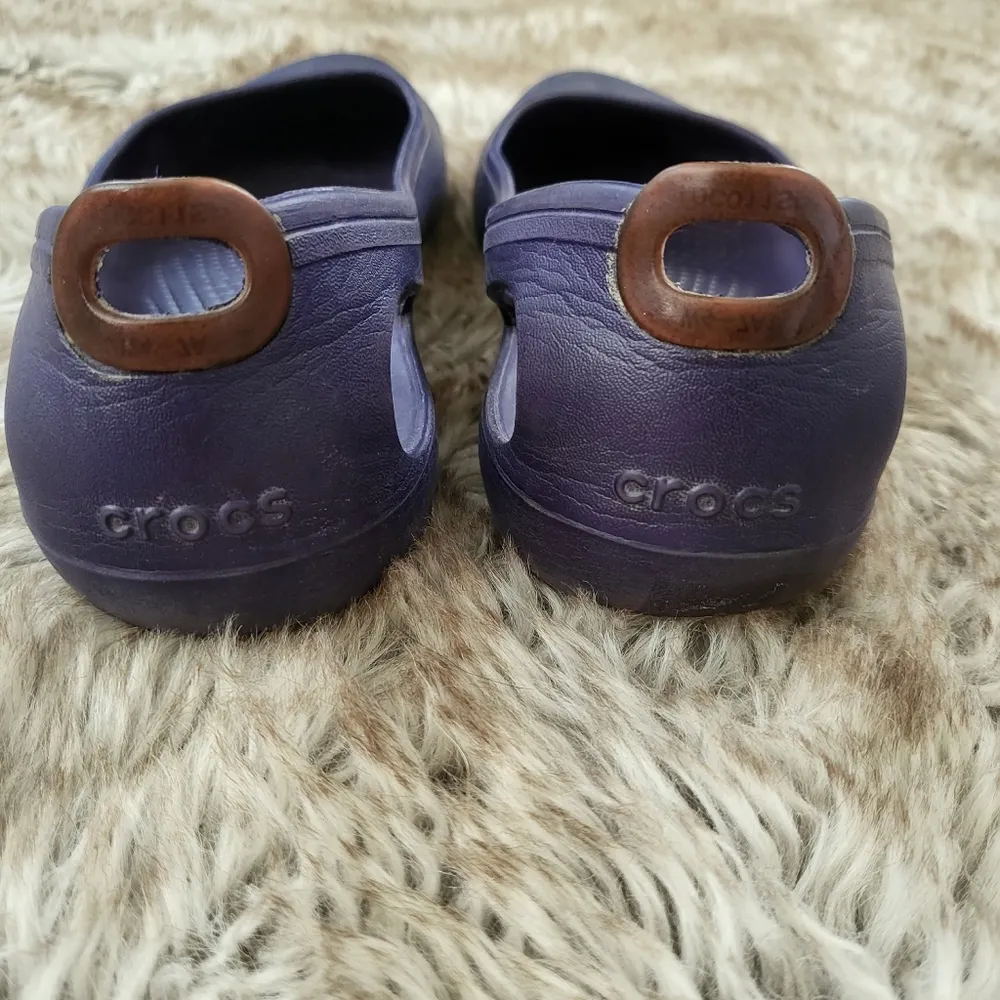 Crocs Kadee Flats Navy & Brown Size 6 - Image 2