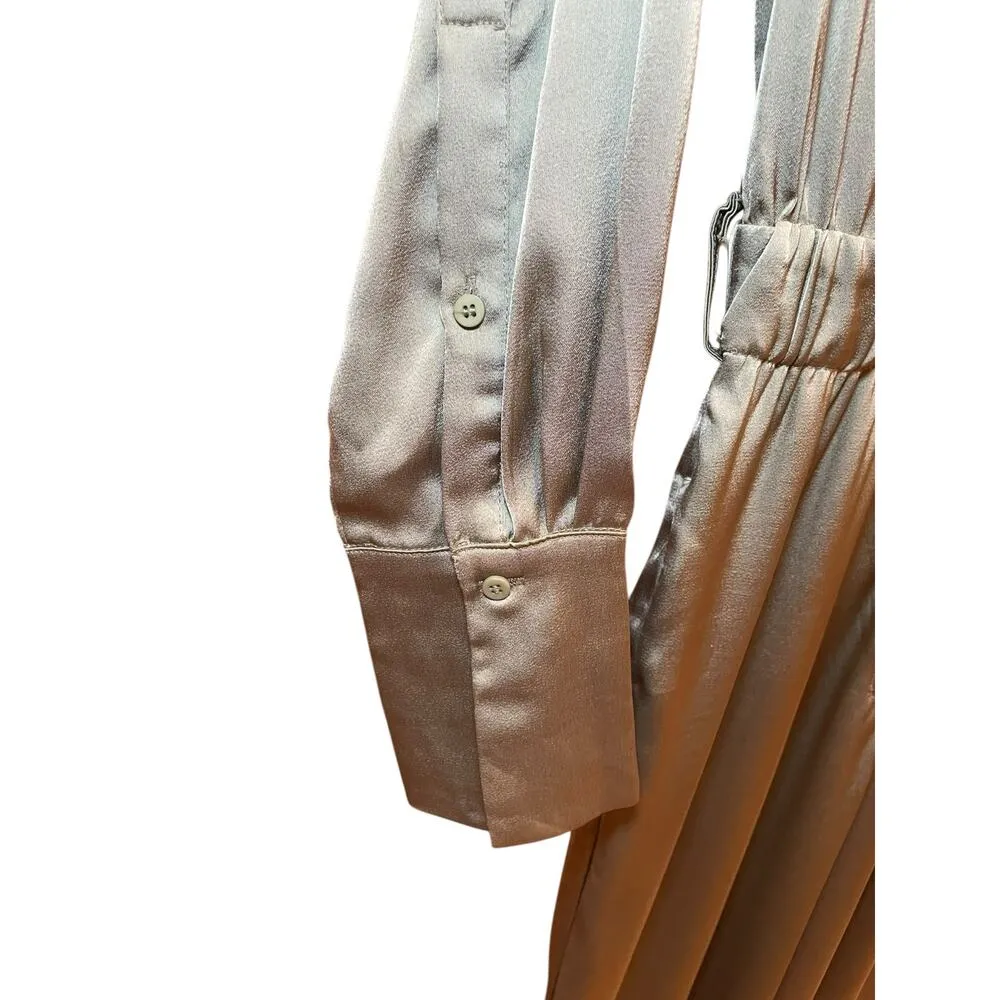 Nordstrom Brand, MELLODAY Long Sleeve Stain Utility Jumpsuit in Olive Size Small - Image 7