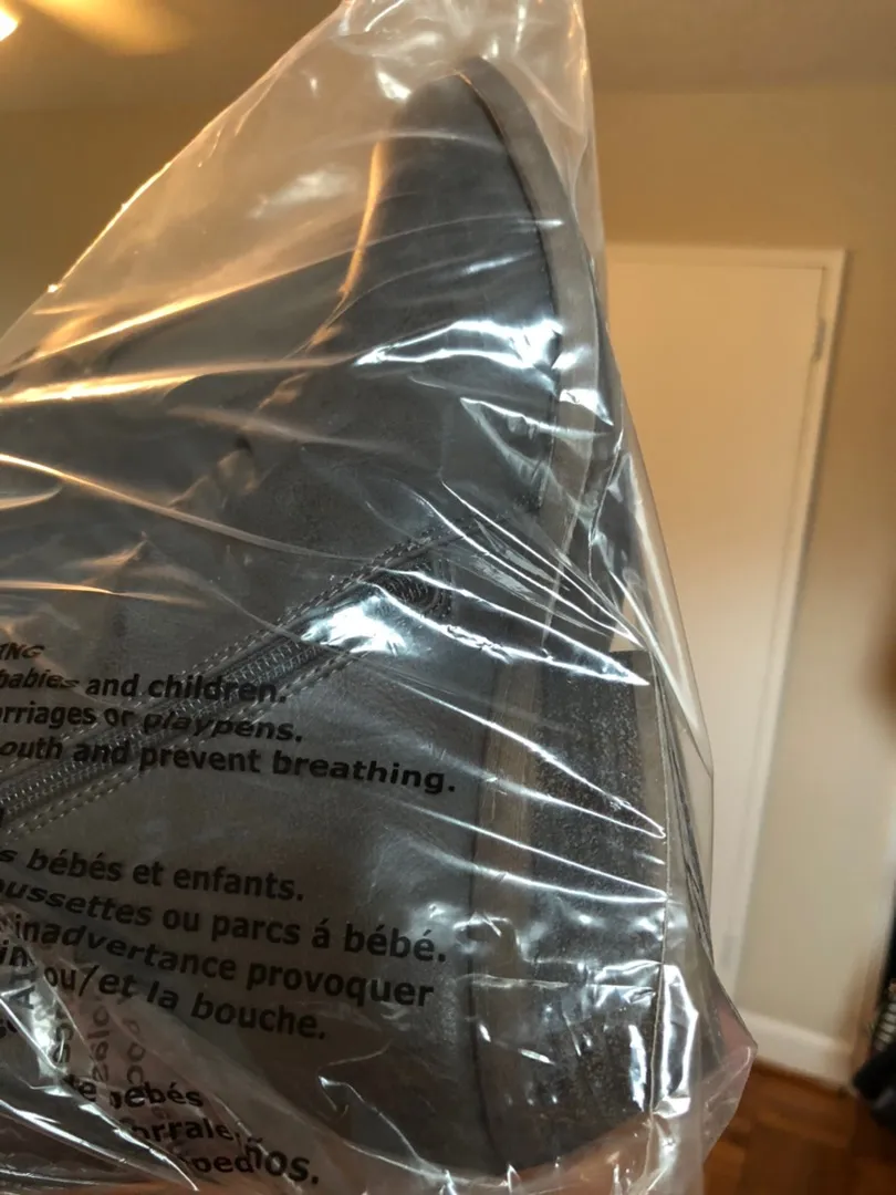 Vegan Leather Booties Brown Size 9 - Image 8