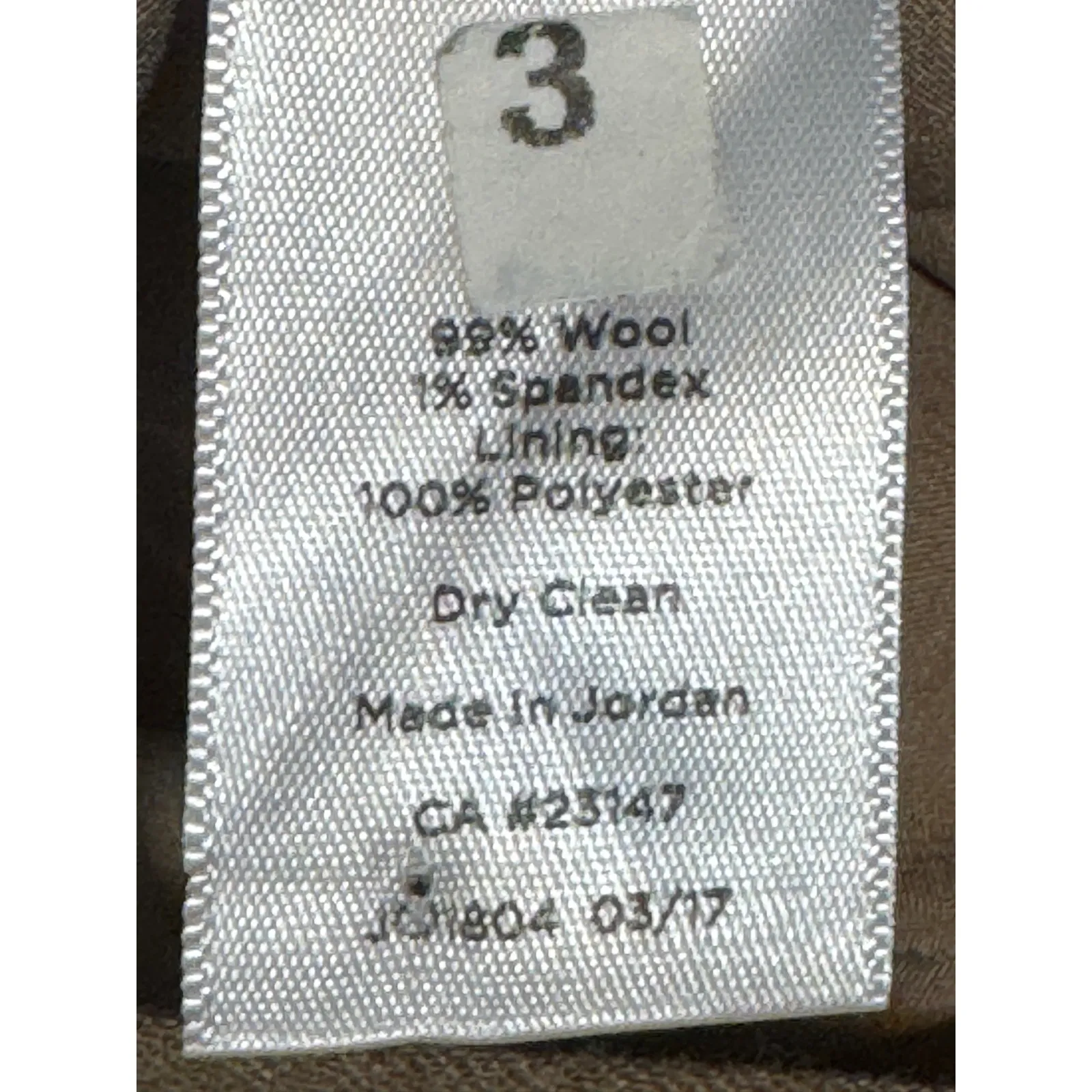 Talbots · Size 6L · Windsor · Italian Wool Flannel · Straight Leg · Balsom Tan - Image 6