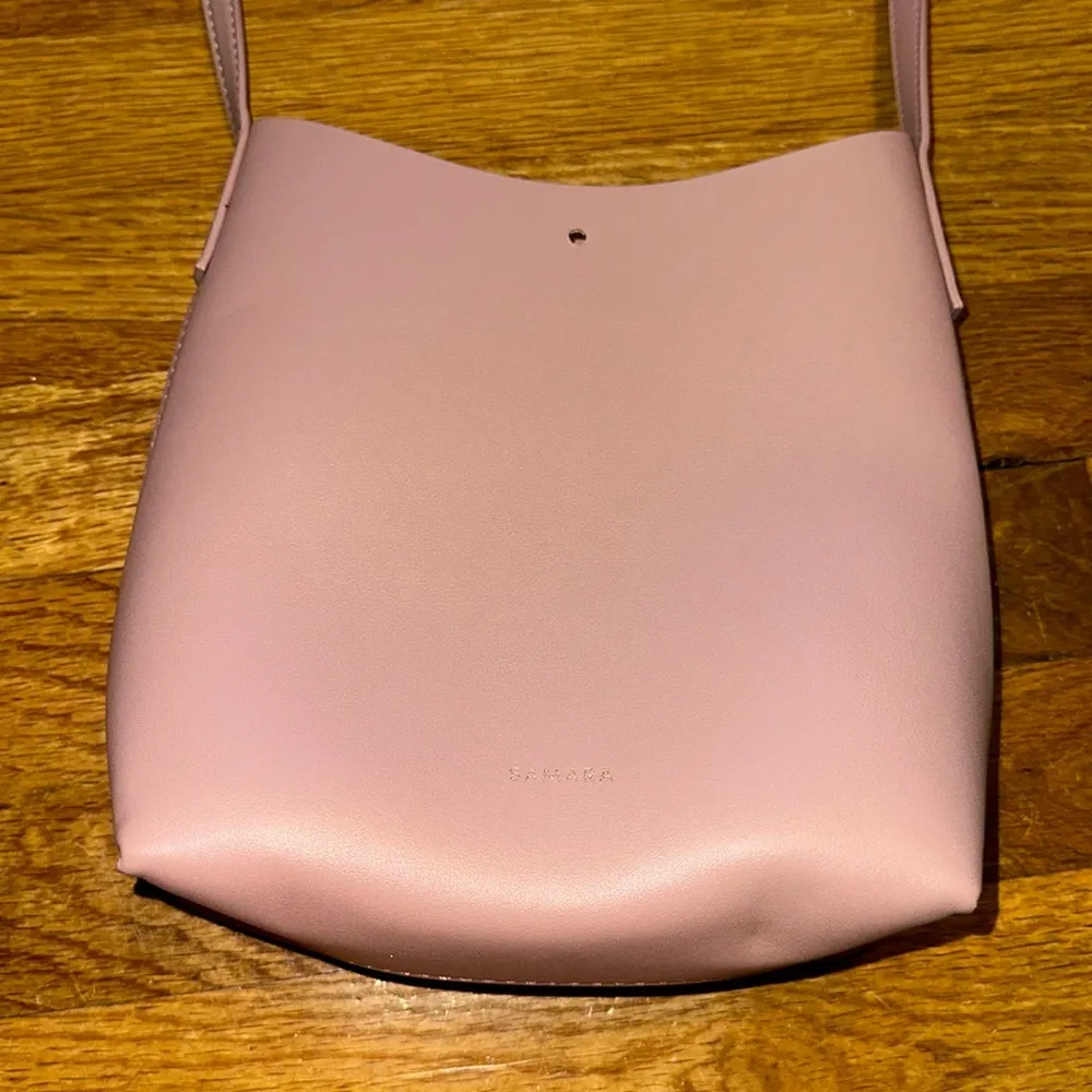 Samara Pink Vegan Leather Faux Leather Medium Cross Body Shoulder Bag Purse - Image 7