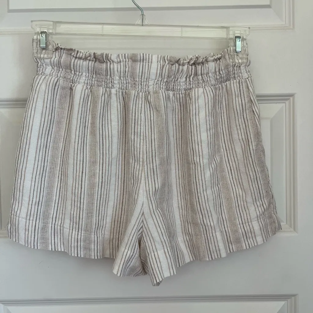 Abercrombie Linen Blend Striped Shorts Size XS - Image 2