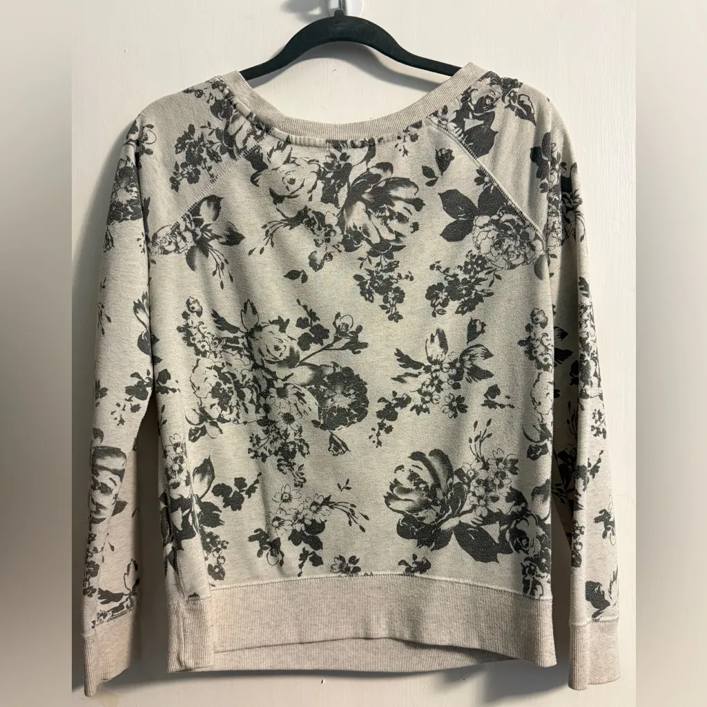 Garage - Floral Print Long-Sleeved Top/Sweatshirt (Medium) EUC - Image 2