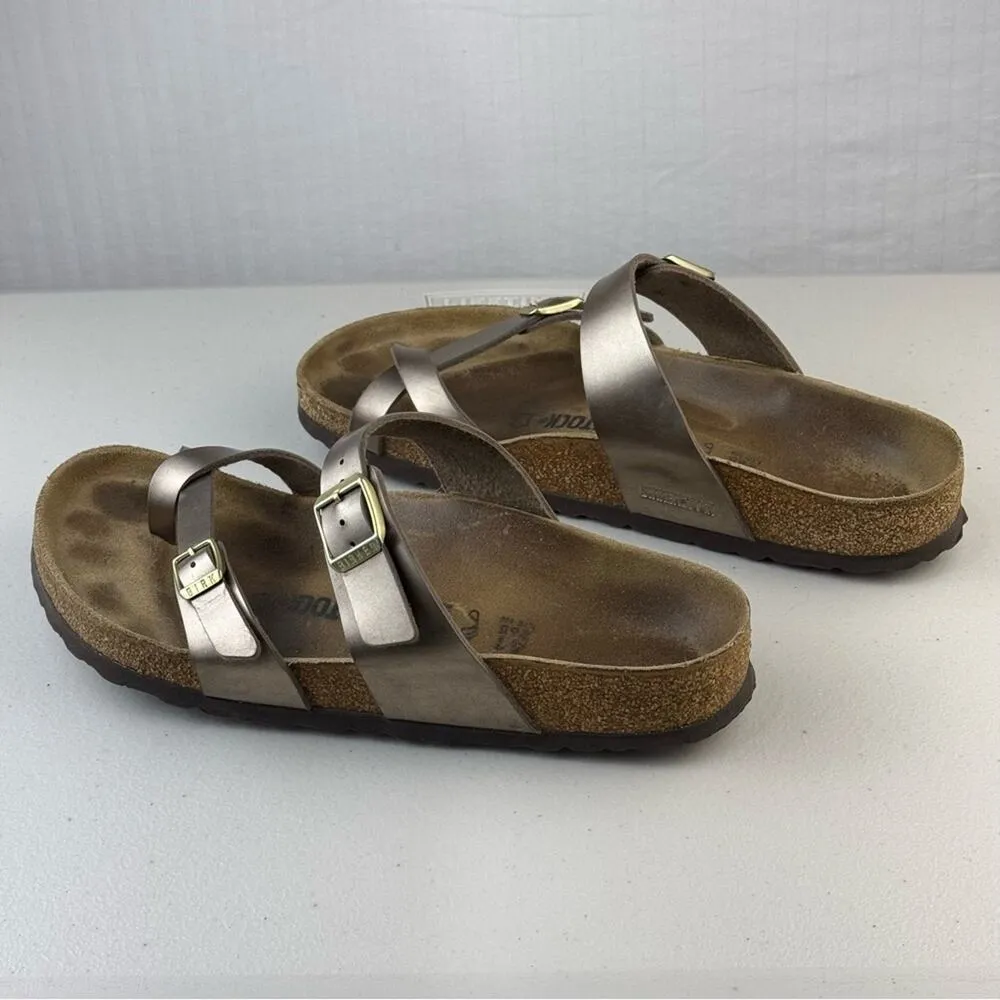 Birkenstock Mayari Birko-Flor Sandals Women’s Size 10.5-11 EUR 41 Cork Taupe - Image 6