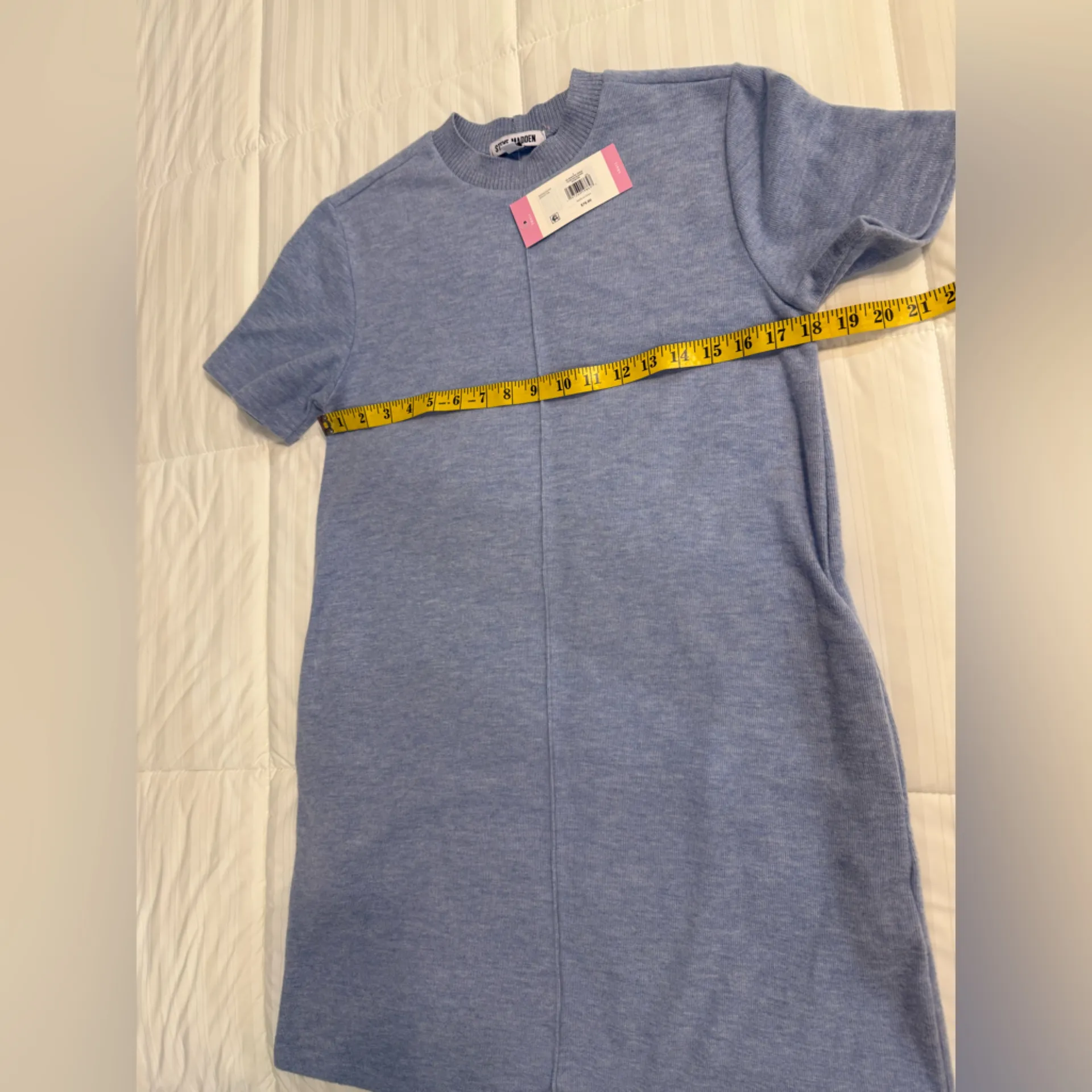 Steve Madden Light Blue Sweater Mini Dress - Image 7