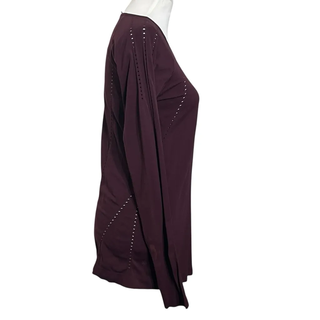 Athleta Foothill Seamless Long Sleeve Top Women’s Small Spiced Cabernet - Image 4