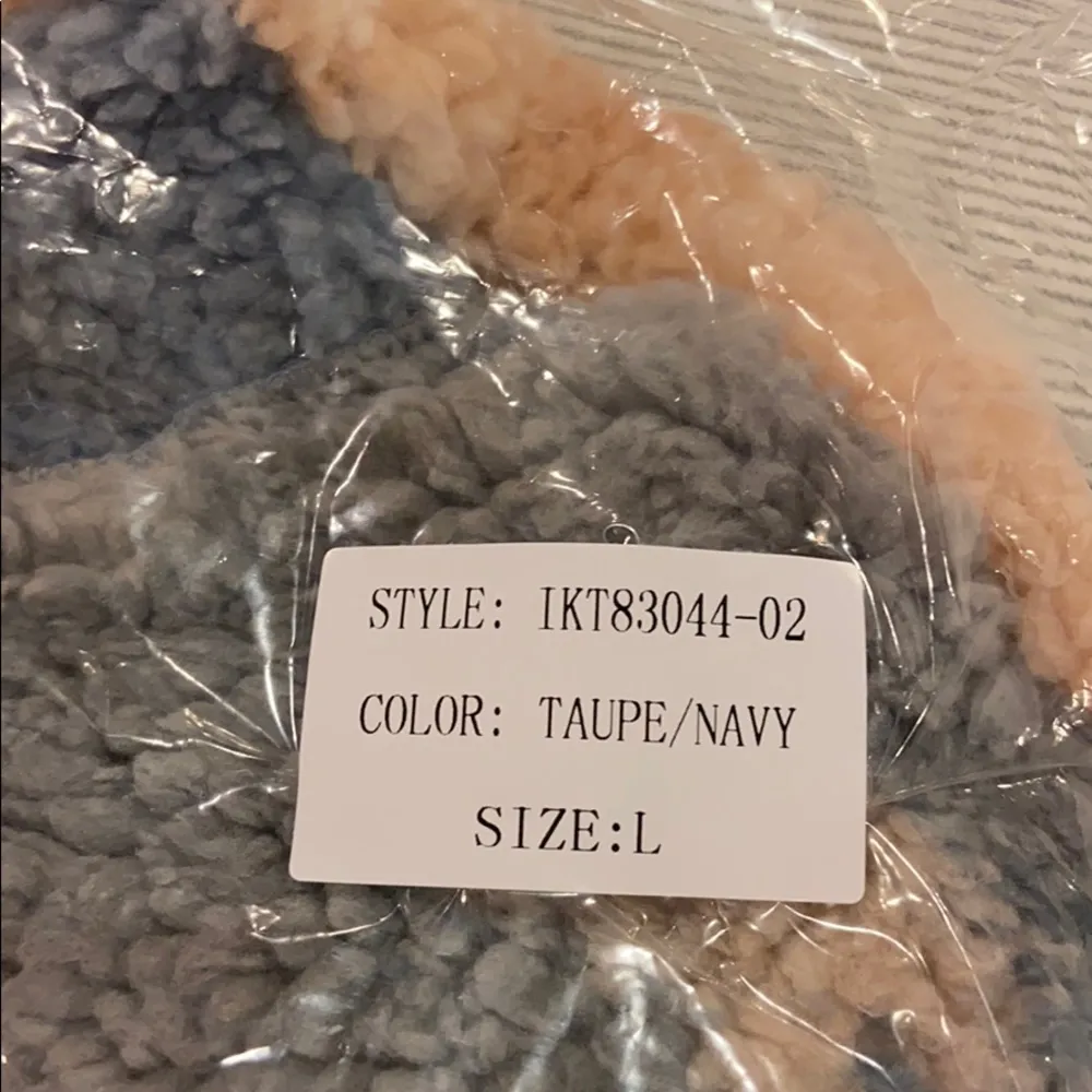 NWT! PEACH LOVE 1/2 Zip Sherpa Fleece Tie Dye Blue - Image 7