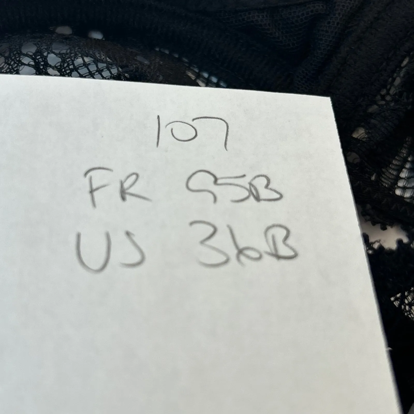 Simone Perele Black Lace Underwire Full Cup Bra 36B Size undefined - Image 7