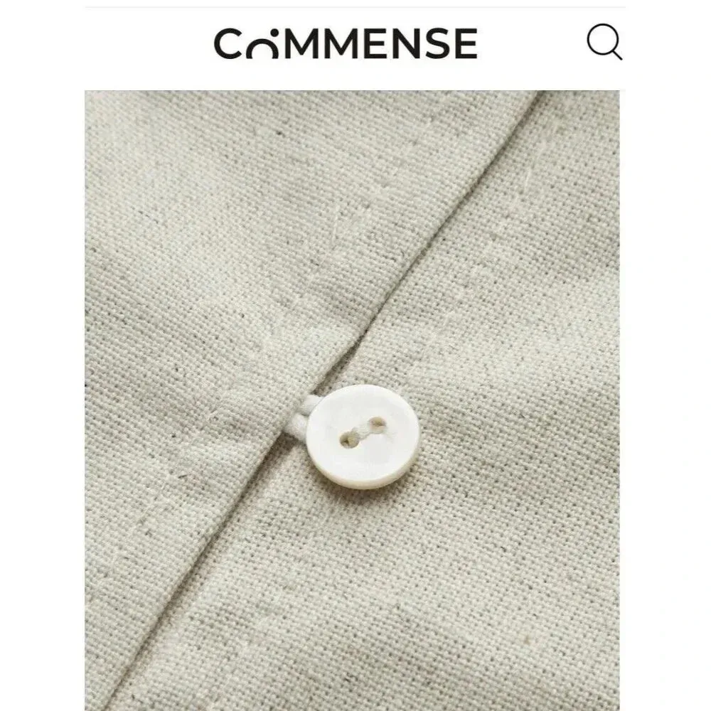 COMMENSE Cotton & Linen Pockets Cami Dress Size large NWT - Image 4