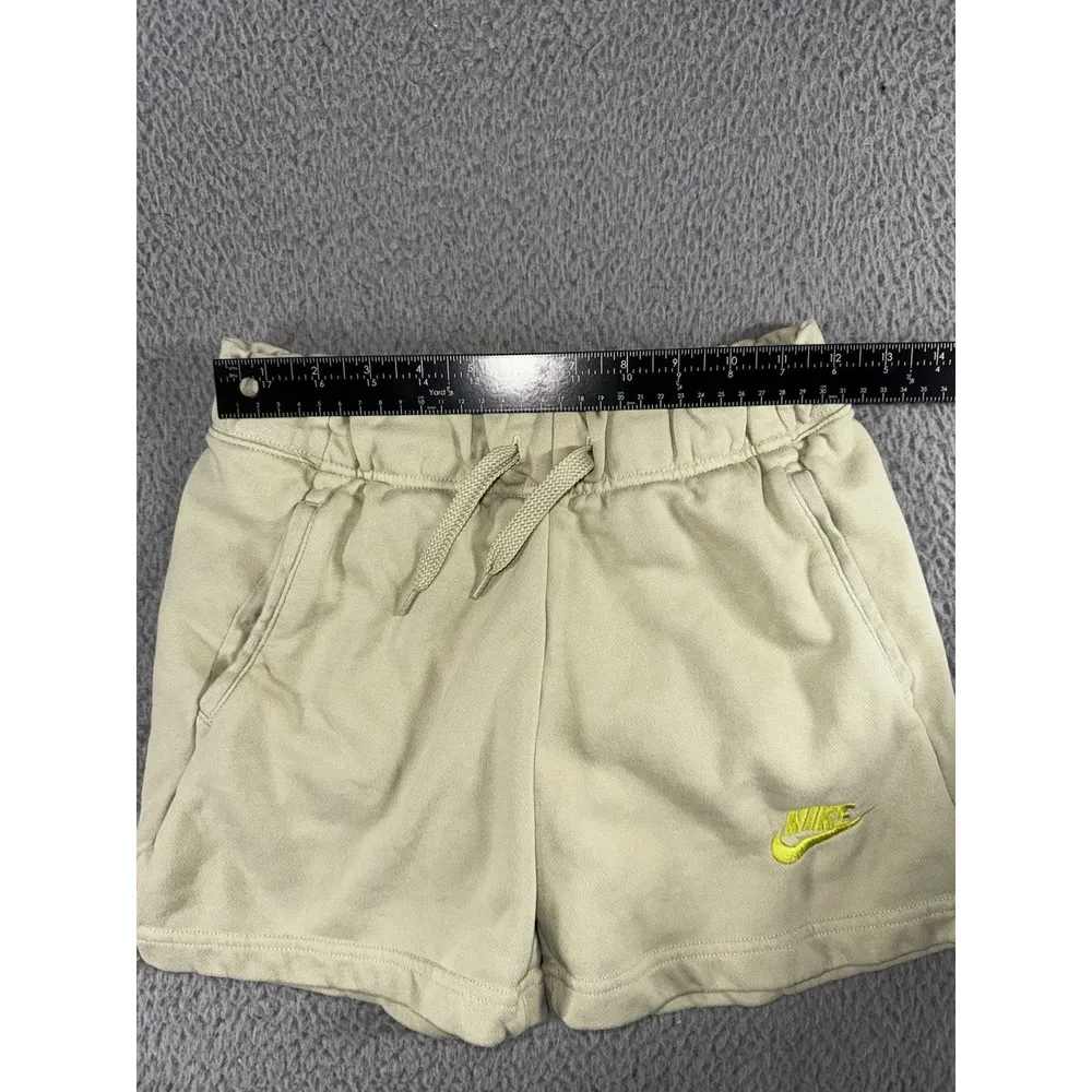 Nike French Terry Shorts Girls Large Elastic Drawstring Waist Activewear - Image 3