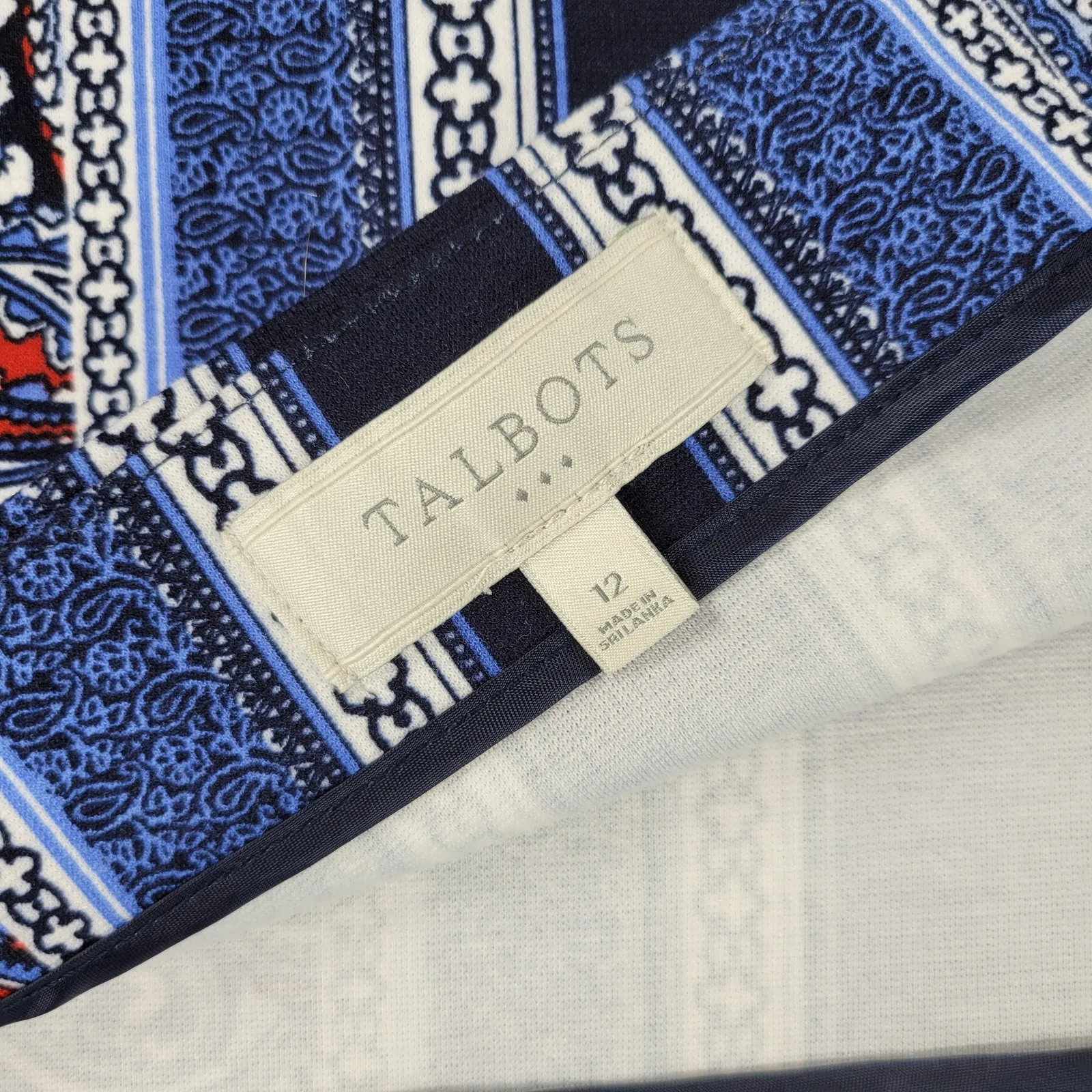 Talbots‎ Womens Skirts 12 Green Blue Paisley Pencil Straight Stretch Lot of 2 - Image 9